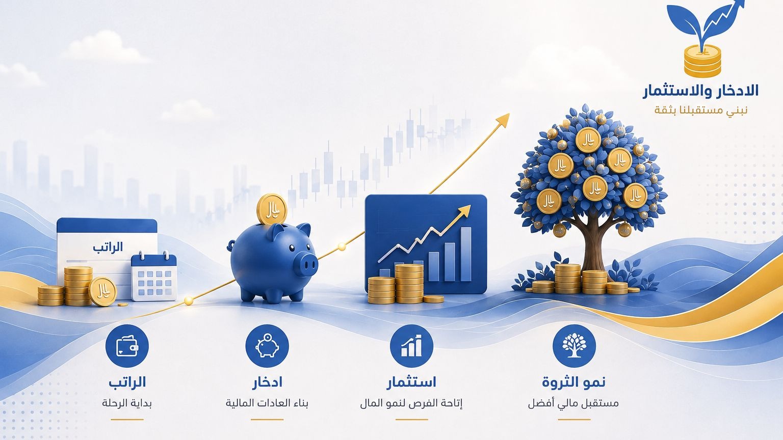 بناء الثروة من خلال الادخار والاستثمار على المدى الطويل
